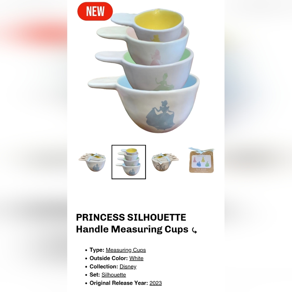 Rae Dunn Princess Measuring Cups